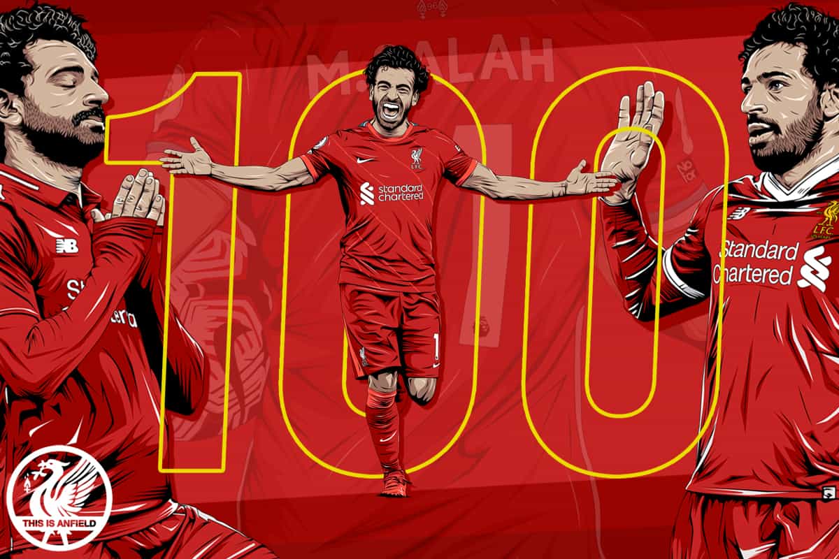 Salah cán mốc 100 bàn trong màu áo Liverpool tại Premier League