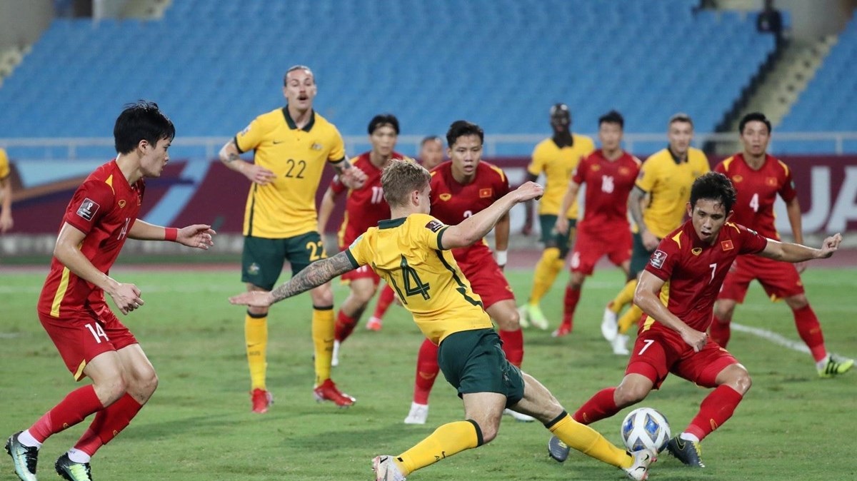 Tuyển Việt Nam thể hiện những pha bóng xuất sắc trước ĐT Australia